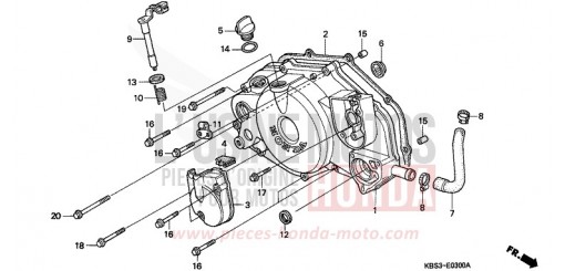 RIGHT CRANKCASE COVER NSR125RY de 2000